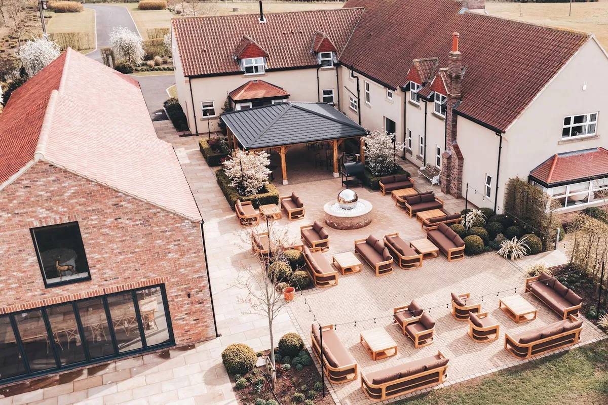 A celebration in the grounds at The Hidden Oak.