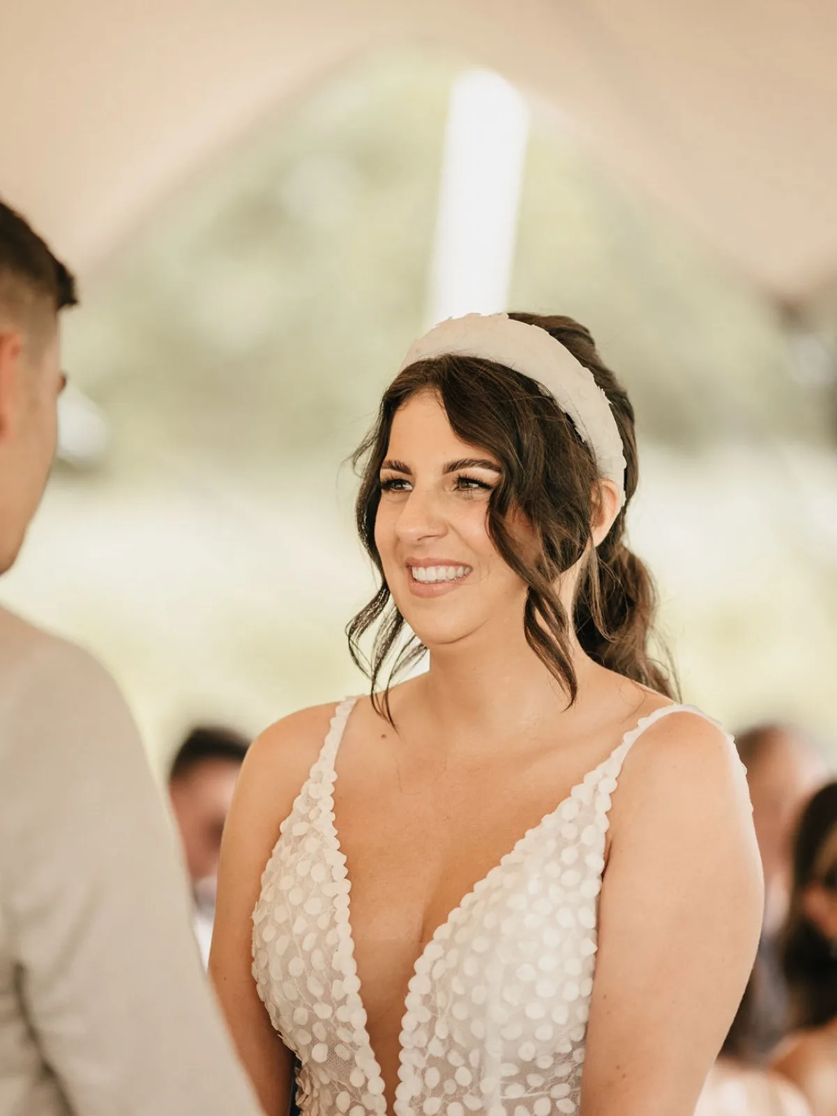 A bride during the ceremony
