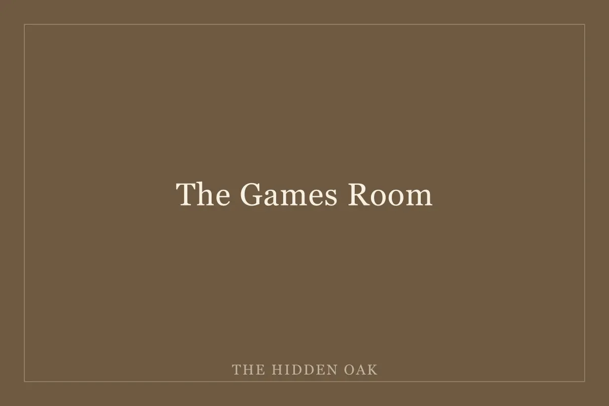 The games room in the farmhouse with a pool table.